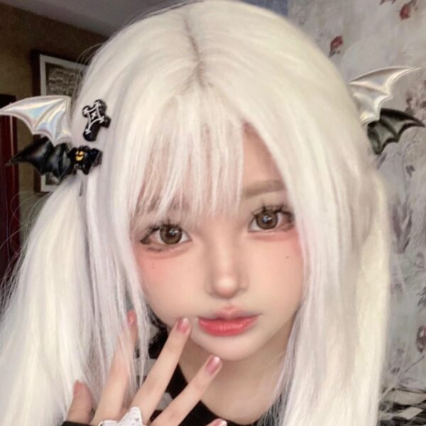 Wholesale Cute Devil Hairpin Edge Clip Halloween Black Wings Headdress Gothic Style