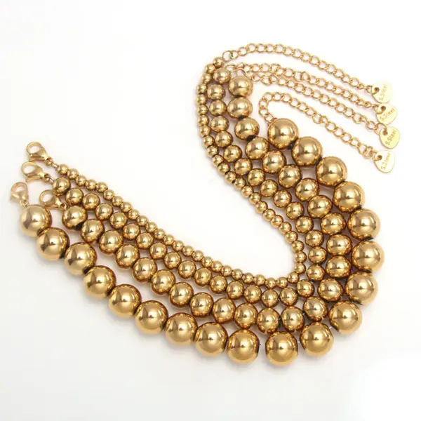 Wholesale Classic Style Round Stainless Steel Plating Bracelets