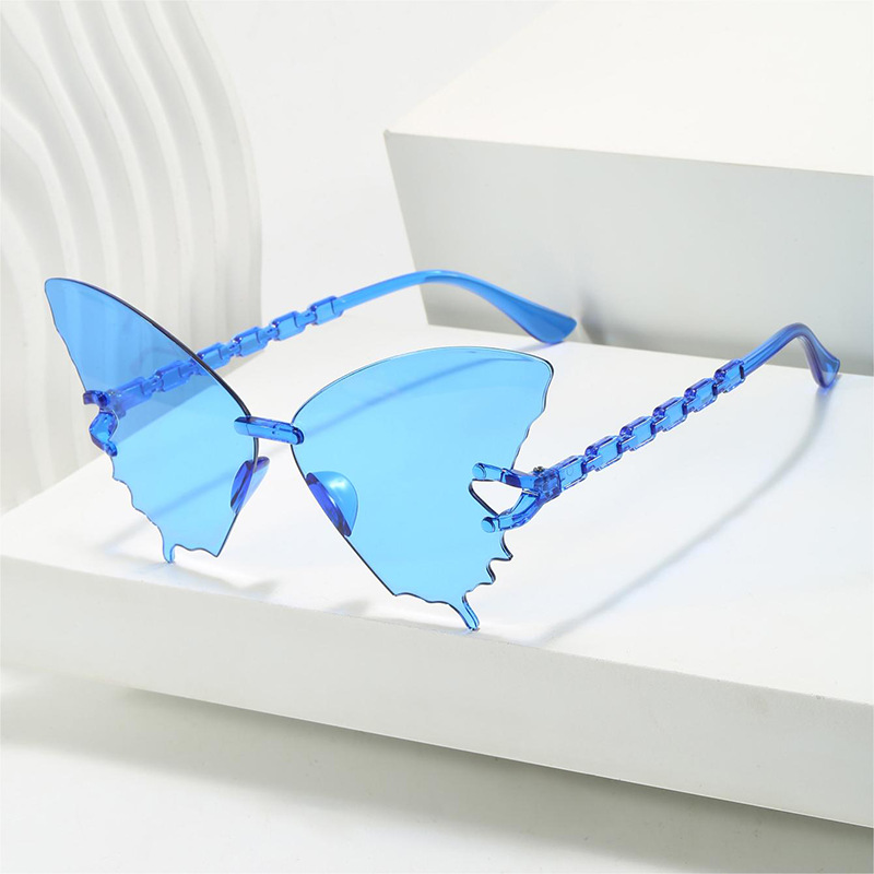 Wholesale New Butterfly Glasses Integrated Lens Sunglasses Fashion Trend Personalized Cross-border Glasses Europe and America Street Little Red Book