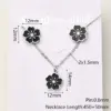 Wholesale Jewelry Casual Basic Vacation Simple Flower 304 Stainless Steel 18K Gold Plated Polishing Enamel Plating Jewelry Set