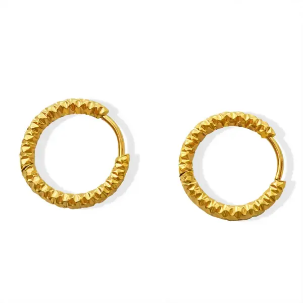 PVD Coated 18K Gold Plated 18K Gold 304 Stainless Steel Retro Earrings