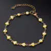 Wholesale Ethnic Style Classic Style Artistic Devil's Eye Heart Shape Simple 304 Stainless Steel 18K Gold Plated Bracelets In Bulk