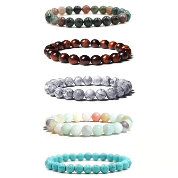 Wholesale Fashion Geometric Natural Stone Beaded Bracelets