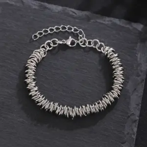 Silver / 17+5cm / Circle Bracelet