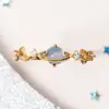 Wholesale Lady Star Brass Rings Star Gem Copper Rings