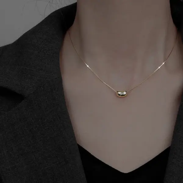Wholesale PVD Coated 18K Gold Plated Geometric 304 Stainless Steel Basic Classic Style Waterproof Non Tarnish 304 Stainless Steel Necklace
