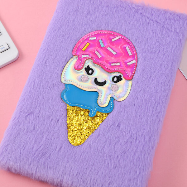 Wholesale Cartoon Ice Cream Stuffed Notebook Diary Children's Handmade DIY