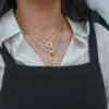 PVD Coated Real Gold Plated 18K Gold Letter 304 Stainless Steel Fashion Waterproof Non Tarnish 304 Stainless Steel Necklace