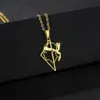 Wholesale Hot-Selling Stainless Steel Corsica Region Emblem Pendant Necklace Unisex Versatile Titanium Steel Sweater Chain Hoodie Chain Accessory