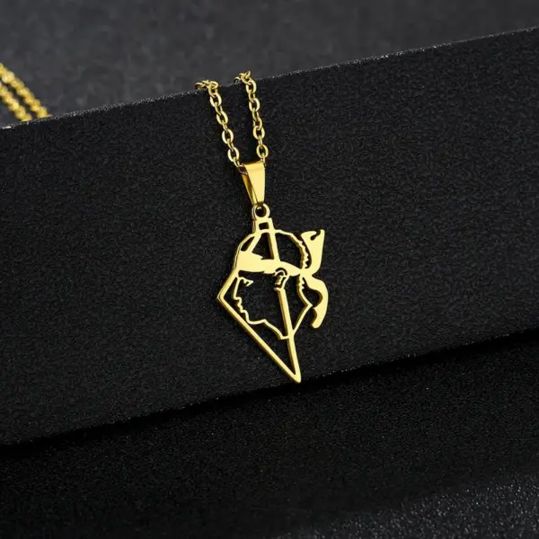 Wholesale Hot-Selling Stainless Steel Corsica Region Emblem Pendant Necklace Unisex Versatile Titanium Steel Sweater Chain Hoodie Chain Accessory