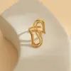 Wholesale Jewelry IG Style Simple Style Geometric Waves 304 Stainless Steel 18K Gold Plated Open Rings