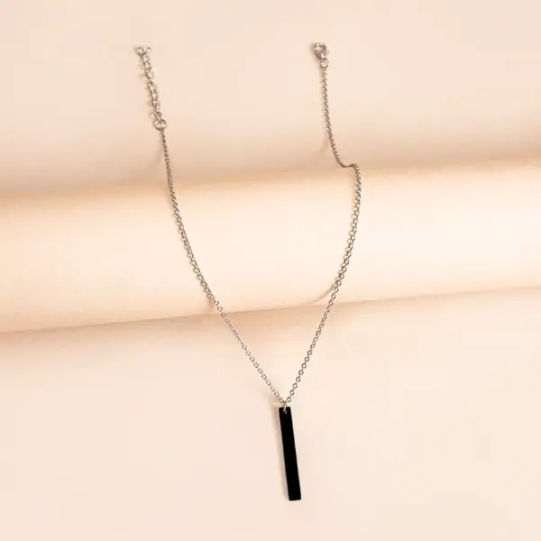 Wholesale Jewelry Simple Style Geometric 304 Stainless Steel Black Plated