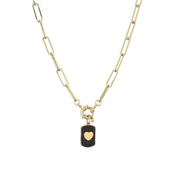 Fashion Inlaid Zircon Five-pointed Star Embossed Pendant Copper Necklace Wholesale Nihaojewelry