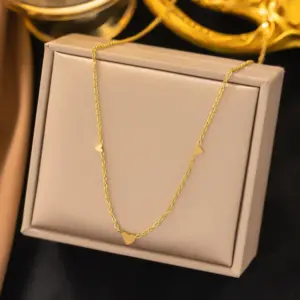 3 [AH142] Mini Heart Necklace / Gold