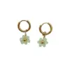 1 Pair Pastoral Flower Inlay 304 Stainless Steel Plastic Stainless Steel Earrings
