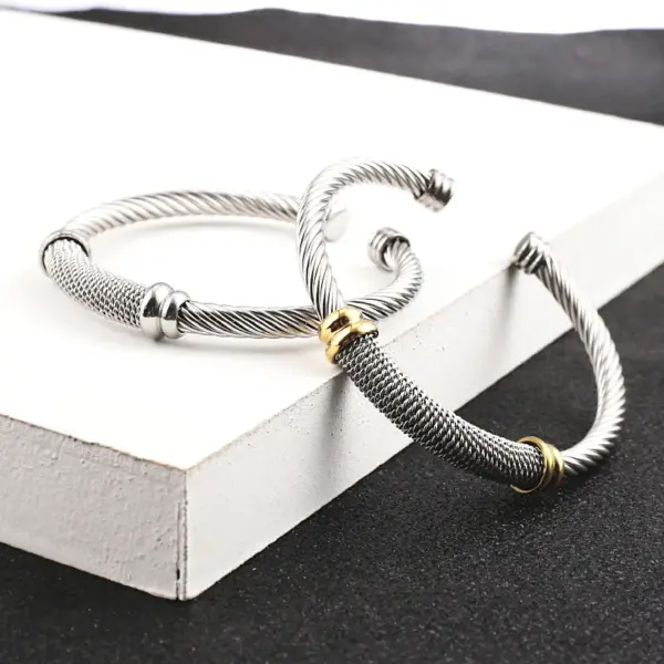 Wholesale Fashion C Shape Stainless Steel Plating Bangle