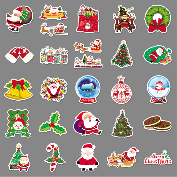 oly-e819c50e0ef2f110a9d36ddf2a3d3906 Wholesale 52pcs/pack Christmas Personality Cartoon Festival Stickers