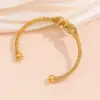 Wholesale 201 Stainless Steel Solid Color Vacuum Plating 18K Gold Plated 18K Gold Simple Style Box Chain Gold Silver Bracelets