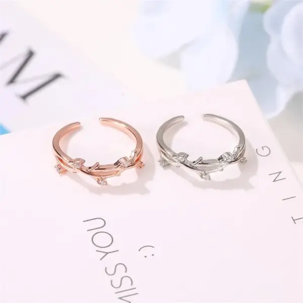 Copper Plating Artificial Gemstones Copper Rings