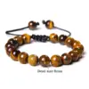 Wholesale 1 Piece Fashion Gradient Color Tiger Eye Beaded Bracelets