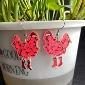 Pink Chicken Red Shoes F495-2