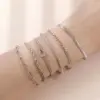 Wholesale Gold Stainless Steel Cuban Chain Bracelet For Women Fashion Simple Jewelry Gift Twisted Slim Geometric Pattern Unisex Style