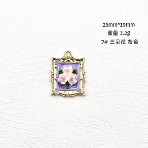 7 three flowers purple