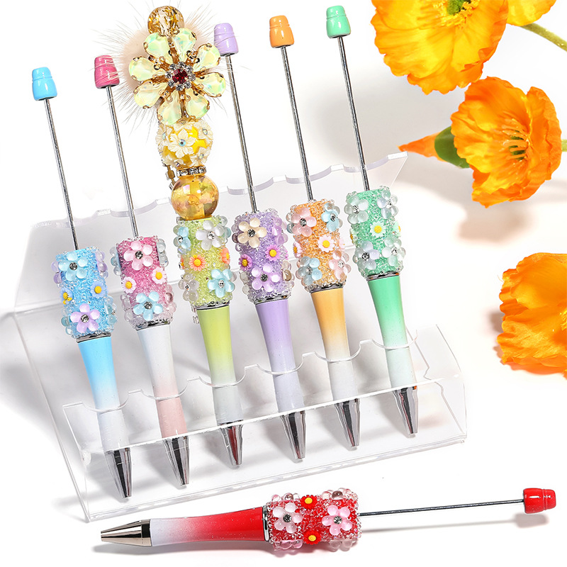 Wholesale beadable pens creative flower Gomsophila sugar pen