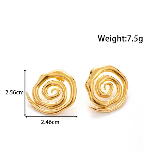 Wholesale 1 Pair IG Style French Style Moon Starfish 304 Stainless Steel Ear Studs