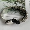 Wholesale Bohemian Style Double Layer Splicing Bracelet Leather Rope Bracelet Normcore Beaded Leather Pu Bracelet Splicing Bracelet