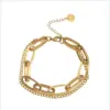Wholesale PVD Coated 18K Gold Plated Geometric 304 Stainless Steel Waterproof Non Tarnish 304 Stainless Steel Bracelets