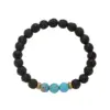 Casual Retro Round Mountain Volcanic Rock Bracelets In Bulk