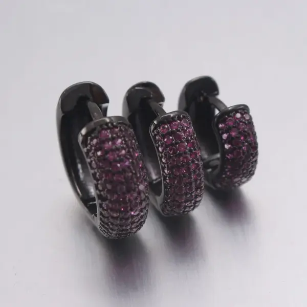 Wholesale Simple Style Circle Copper Zircon 18K Gold Plated Earrings