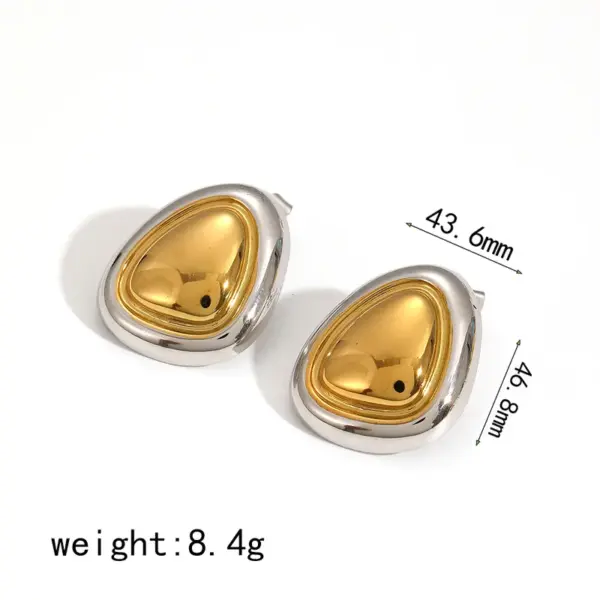 PVD Coated Real Gold Plated 18K Gold Geometric Star 304 Stainless Steel Modern Style Waterproof Non Tarnish Ear Studs
