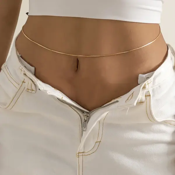 Sexy Solid Color Stainless Steel Women's Waist Chain