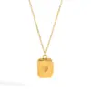 Ion Plating (IP) 18K Gold Plated Geometric Heart Shape 304 Stainless Steel Casual Elegant Simple Style Locket Necklace
