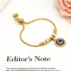 Wholesale Fashion Eye Titanium Steel Inlay Zircon Bracelets 1 Piece