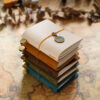 oly-e85821b916e322b8602bb268b42097a4 Wholesale Mini cute rtable aount book handmade leather notebook