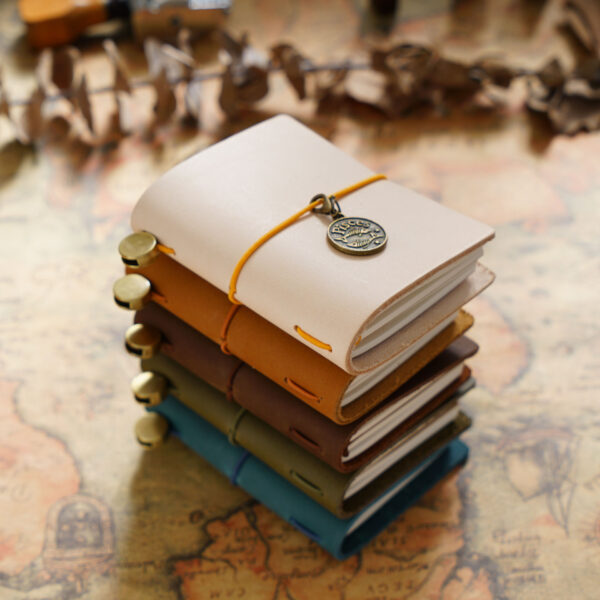 oly-e85821b916e322b8602bb268b42097a4 Wholesale Mini cute rtable aount book handmade leather notebook