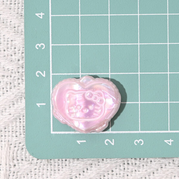 Wholesale Uv Plated Heart Beads Bow Printed Loose Beads DIY OLY Exclusive