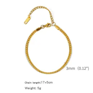 Zhslg11 (Encrypted Embossed Bracelet) / 18K Vacuum Vapor Plating