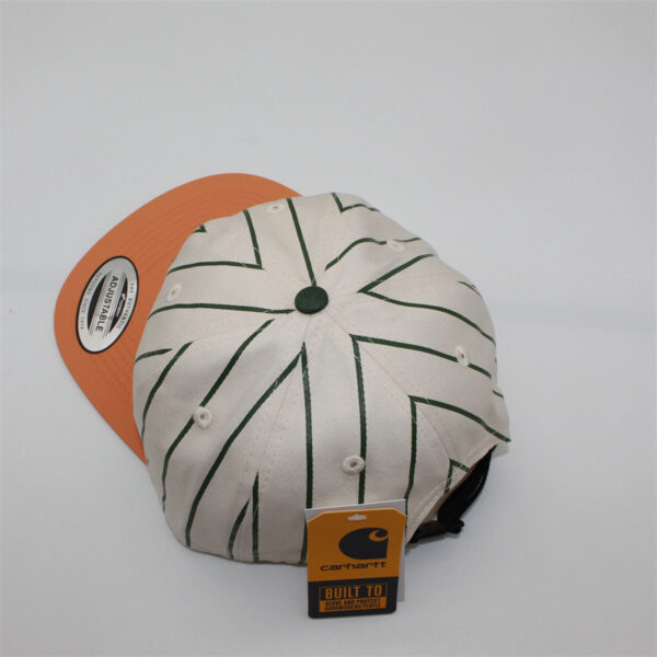 Wholesale Striped Splicing Baseball Cap for Men and Women, Retro American Style Flat Brim Soft Top Cap, Cross-Border Contrasting Color Five Pieces