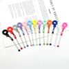 Wholesale New Silicone Keychain Creative DIY Beaded Water Cup Straw 8-10mm Silicone Straw Accessories