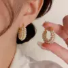 1 Pair Elegant Classic Style Streetwear U Shape Inlay Alloy Artificial Pearls Earrings
