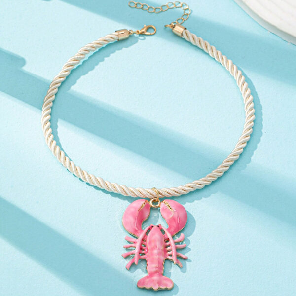 oly-e870af68c24bd8c57b82d6b927774f61 Wholesale Beach Style Shell Pink Oil Drop Pendant Necklace