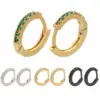 Wholesale Fashion Copper Micro-inlaid Color Diamond Asymmetric Ear Buckle Nihaojewelry