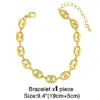 Wholesale Copper Cable Chain Plating Geometric Necklace