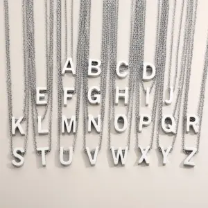 304 Stainless Steel Letter PVD Coated 18K Real Gold Plated Fashion Waterproof Non Tarnish Plating Pendant Necklace