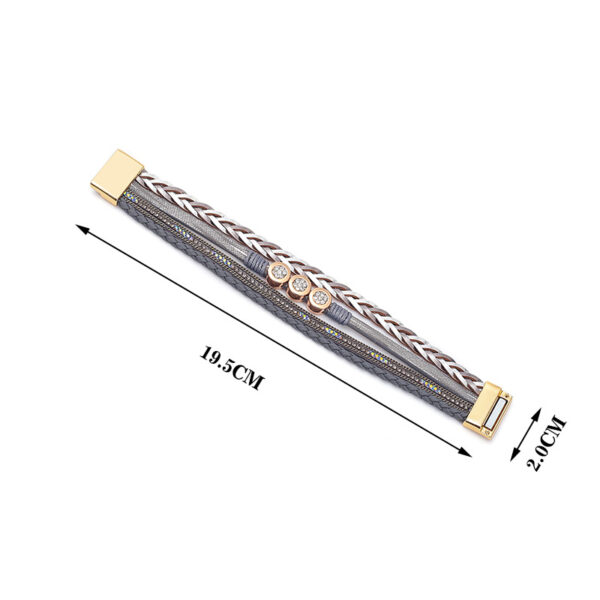 Wholesale Pu Leather Braided Bracelet