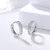 1 Pair Simple Style Shiny Round Plating Inlay Brass Zircon 18K Gold Plated White Gold Plated Hoop Earrings